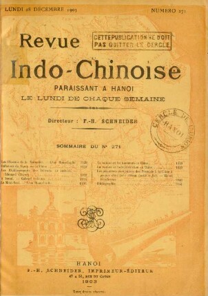 Lundi 28 Décembre 1903. Numéro 271