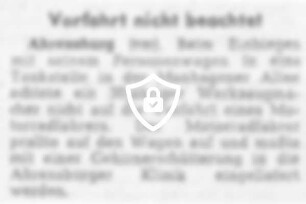Vorfahrt nicht beachtet