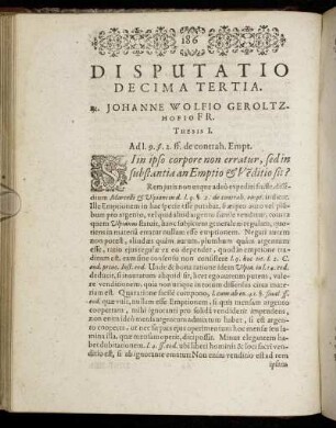 Disputatio Decima Tertia