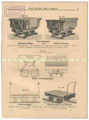 Verschiedene Transport-Schienenwagen