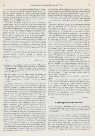 45-46 [Rezension] Bugenhagen, Johannes, Historia des Lydendes unde Upstandige unses Heren Jesu Christi: uth den veer Euangelisten