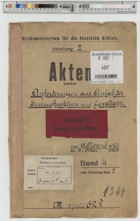 Anforderungen aus Anlaß der Einbruchsaktion und Gewaltakte: Bd. 4