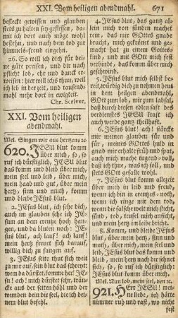 XXI. Vom heiligen abendmahl