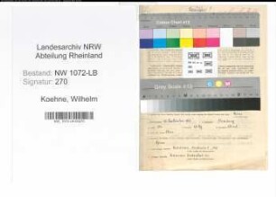 Entnazifizierung Wilhelm Koehne , geb. 22.09.1903 (Foerster)