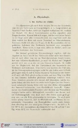1. Der Einfluß der Zufuhr