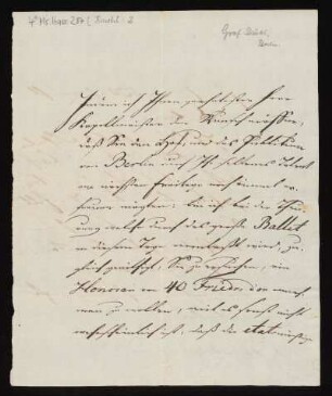Brief von Karl Moritz von Brühl an Louis Spohr