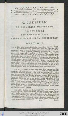 Ad. C. Caesarem De Republica Ordinanda Orationes Seu Epistolae Duae Sallustio Perperam Adscriptae.