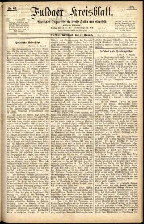 Ausgabe vom Mittwoch, den 07. August 1878.