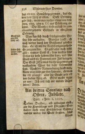 336-345, Lieben Brueder, ich ermahne euch, als die ...