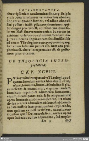 De Theologia Interpretativa. Cap. XCVIII.