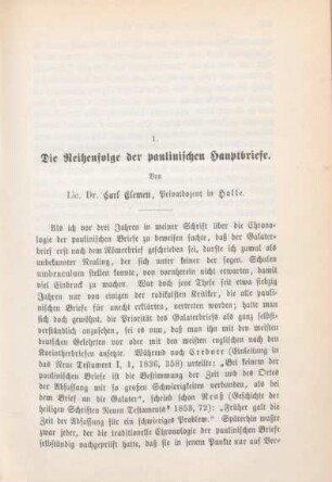 219-270 Die Reihenfolge der paulinischen Hauptbriefe
