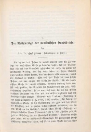 219-270 Die Reihenfolge der paulinischen Hauptbriefe