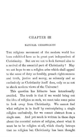 Chapter III Natural Christianity