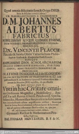 Quod omnis felicitatis fons [et] Origo Deus ...