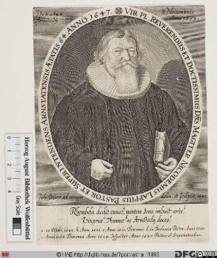 Bildnis Nicodemus Lappe (lat. Lappius)