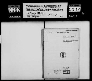 Beissinger, Hugo, Dr., Rechtsanwalt Karlsruhe Erwerber: Willi Oberst, Maurermeister Bruchsal Lagerbuch-Nr. 1157 und 1158 Bruchsal