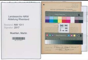 Entnazifizierung Martin Muehlen , geb. 24.11.1890 (Fabrikant)