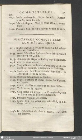 Substances Combustibles Non Métalliques