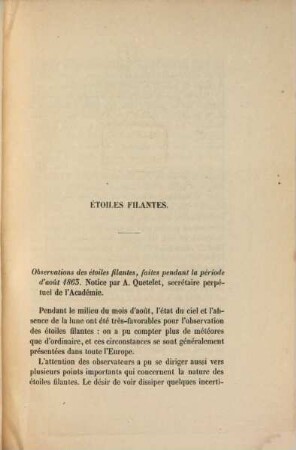 Étoiles filantes de la période du 10 aout 1863