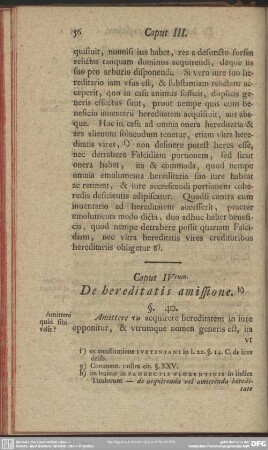 Caput IVtum. De hereditatis amissione