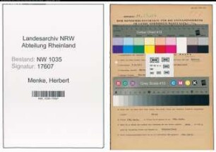 Entnazifizierung Herbert Menke , geb. 05.09.1919 (Kaufmaennischer Angestellter)