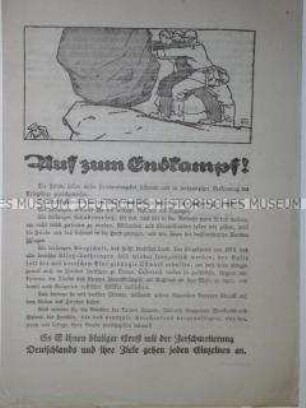 Flugschrift "Auf zum Endkampf!"