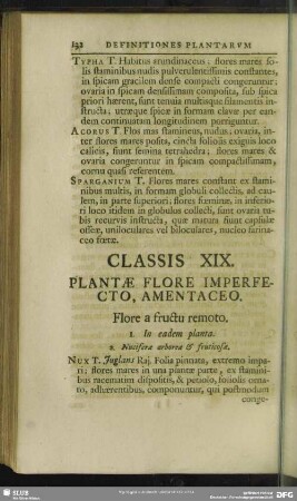 Classis XIX. Plantae Flore Imperfecto, Amentaceo
