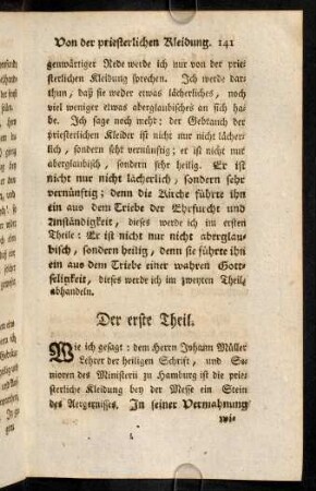 141-162, Der erste Theil.