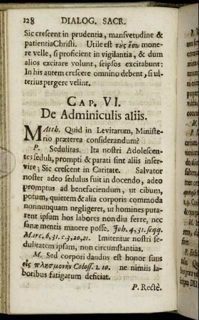 Cap. VI. De Adminiculis aliis.