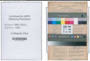 Entnazifizierung Paul Lindequist , geb. 20.06.1889 (Polizeirat)