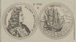 Bildnis des Herzogs Anton Ulrich von Braunschweig-Lüneburg-Wolfenbüttel, Domherr zu Halberstadt