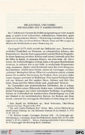 Helldunkel und Farbe: Die Malerei des 17. Jahrhunderts