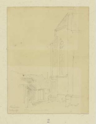 Partie hinter dem Chor der Peterskirche in Lienzingen