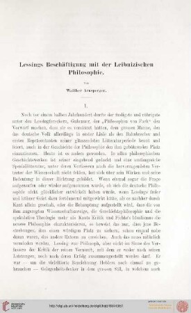 7: Lessings Beschäftigung mit der Leibnizischen Philosophie