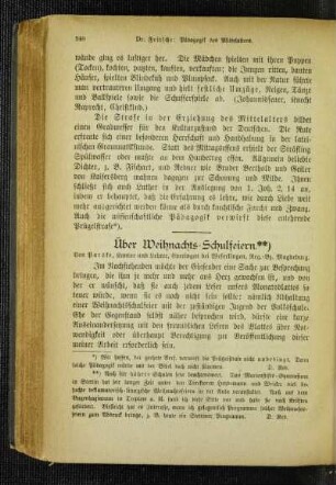 Über Weihnachts-Schulfeiern