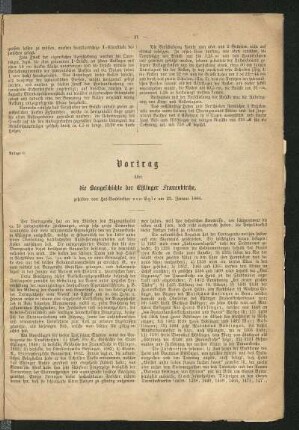 Vortrag über die Baugeschichte der Eßlinger Frauenkirche