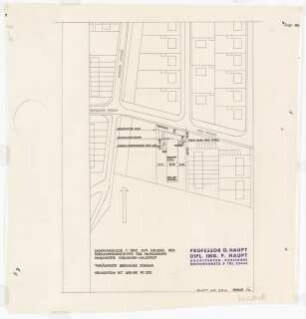 Forschungsinstitut für angewandte Mikroskopie, Photographie und Kinematographie, Karlsruhe: Lageplan 1:1000