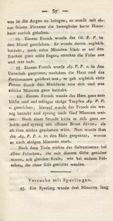 Versuche mit Sperlingen