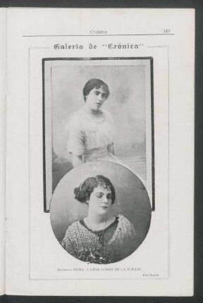 [Retrato de] Señoritas Elisa y Lidia Gómez de la Fuente
