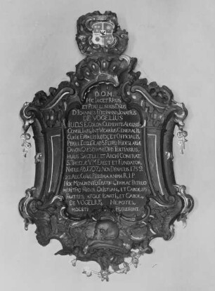 Epitaph des Herrn Ioannes Ferdinand Ignatius de Vogelius