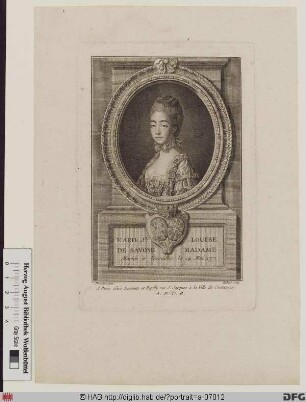 Bildnis Marie Joséphine Louise, comtesse de Provence (bis 1792 "Madame de France"), geb. Prinzessin von Savoyen