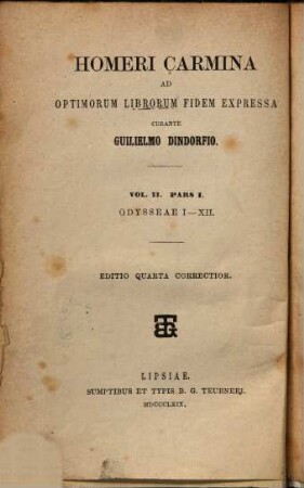 Homeri Odyssea, 1