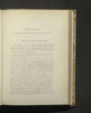 Parte Settima. La conzimazione delle plante da frutto.