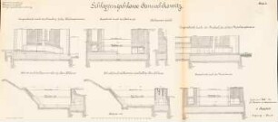 Schleppzugschleuse, Januschkowitz: Schnitte 1:100