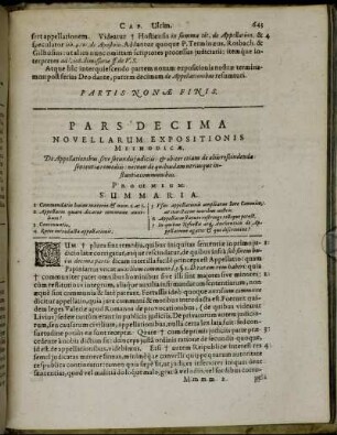 Pars Decima [...] De Appellationibus, sive secundis judiciis: biter etiam de aliis rescindendæ sententiæremediis: necnon de quibusdam utriusque instantiæ communibus.