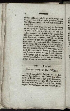Zehntes Kapitel. Über die hypochondrische Blähung.