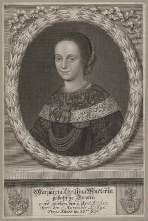 Bildnis der Margareta Christina Wendlerin