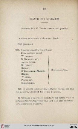 Séance du 6 novembre
