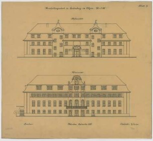 Fischer, Theodor; Lindenberg / Allgäu (Bayern); Haushaltungsschule mit Ökonomiegebäude und Kapelle - Ansichten