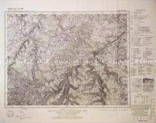 Topographische Karte des Gebietes um Pforzheim